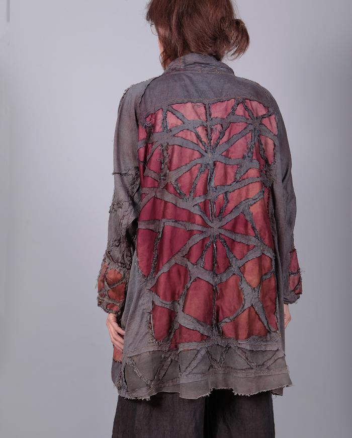 'web be in' detailed oversized silk jacket