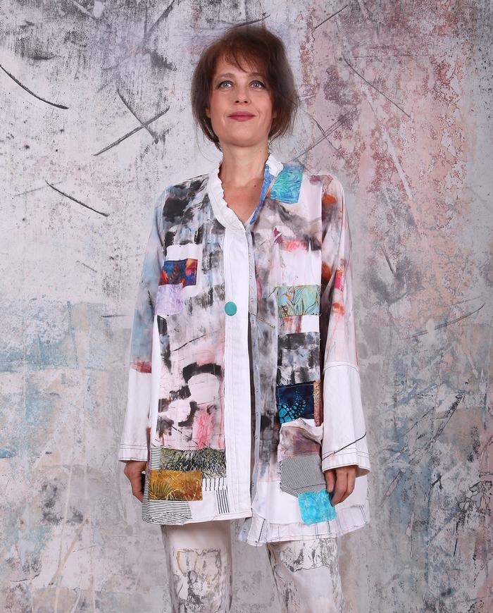 'tell-me-a-story' batik patchwork colorful jacket