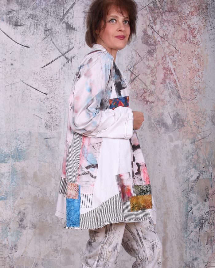 'tell-me-a-story' batik patchwork colorful jacket