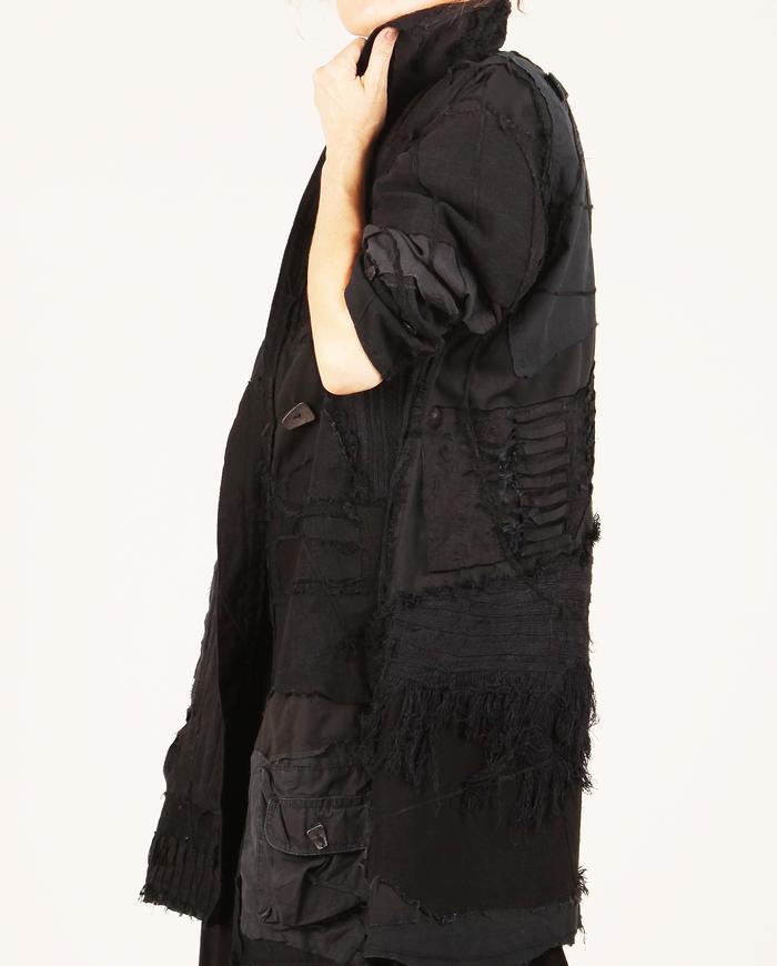 'black isn't really black' edgy detailed heavier cotton jacket
