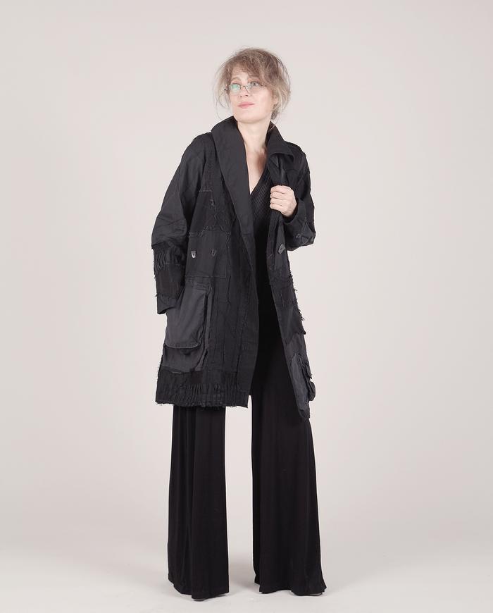 'black isn't really black' edgy detailed heavier cotton jacket
