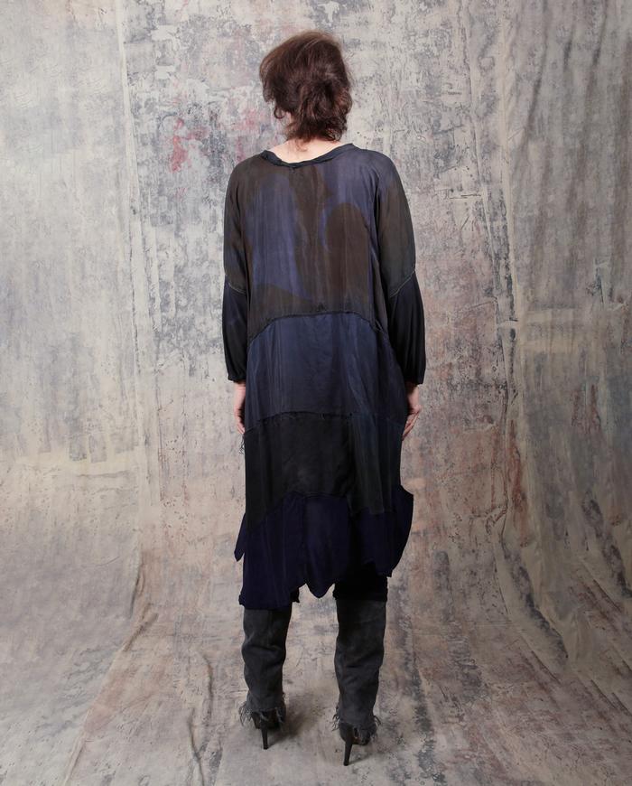 loose-fitting subtle patchwork dress or tunic