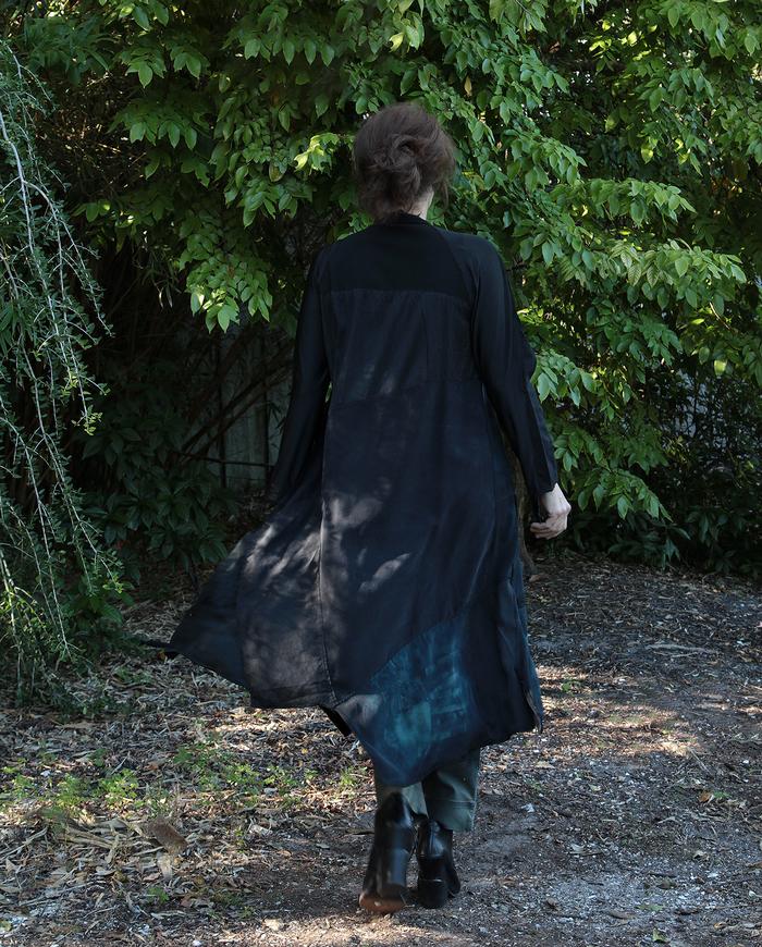 mostly black A-line long tunic or dress 