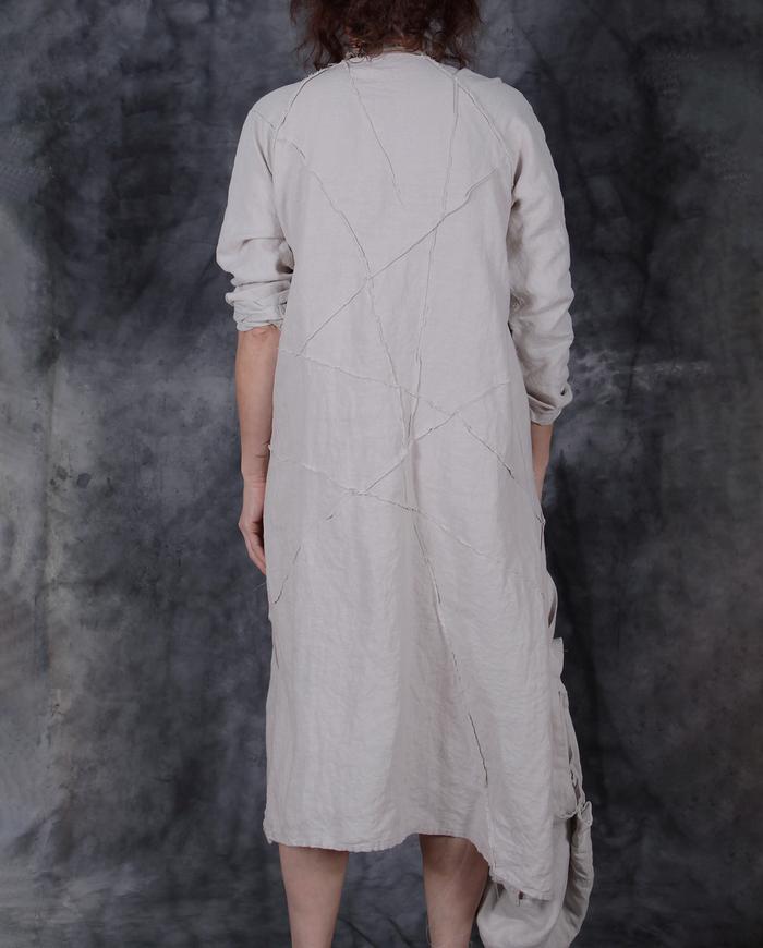 throw-on-and-go relaxed Belgian linen dress in natural