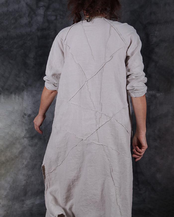 throw-on-and-go relaxed Belgian linen dress in natural