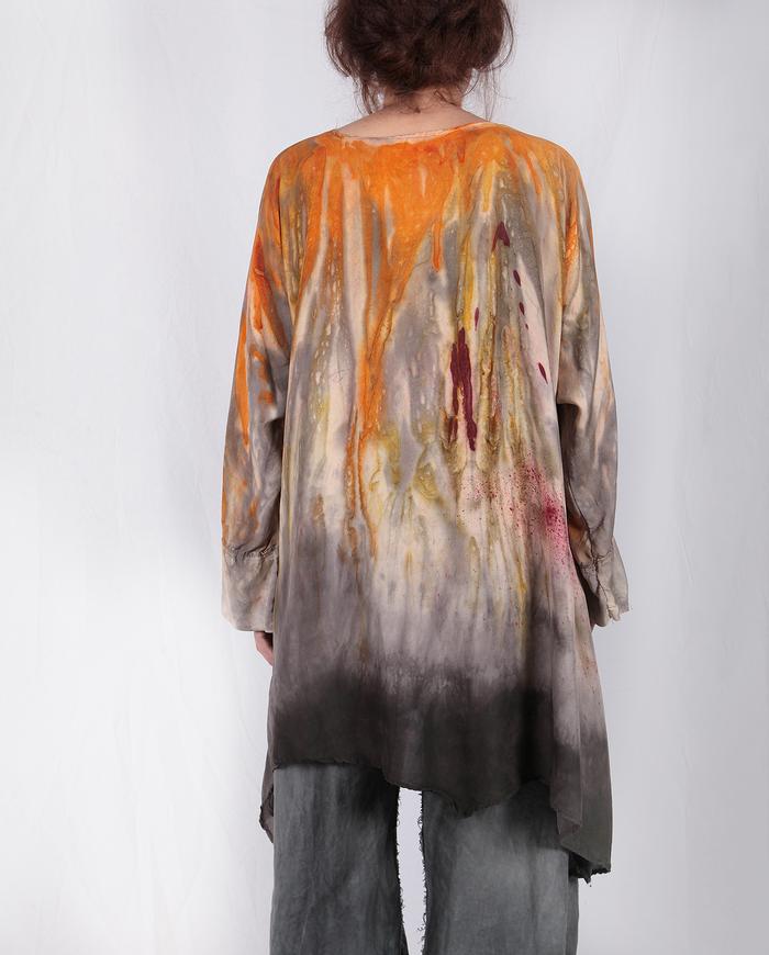 pure sunshine reversible oversized silk crepe tunic 