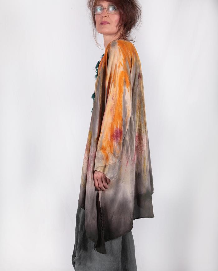 pure sunshine reversible oversized silk crepe tunic 