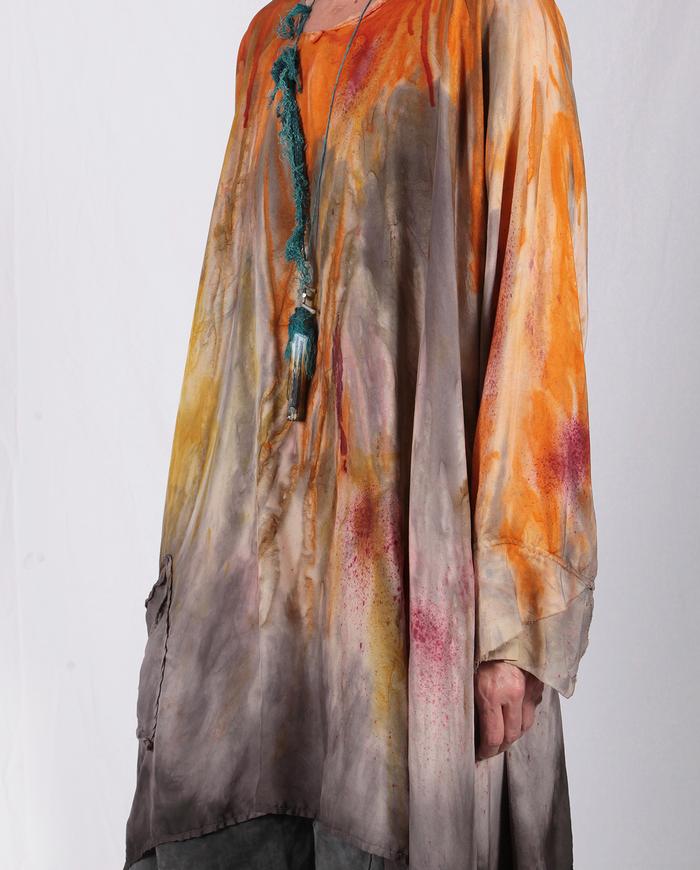 pure sunshine reversible oversized silk crepe tunic 