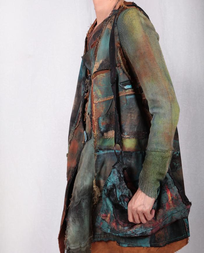 Art-to-Wear by Tatiana Palnitska - hand-painted knit silk long sleeve top