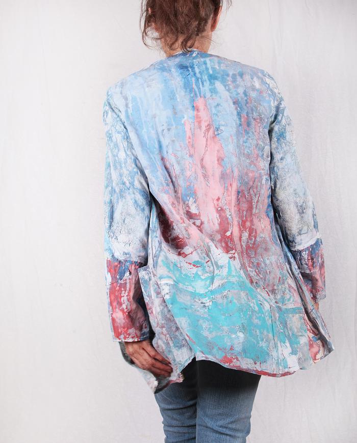 lightweight mixed cottons watercolor jacket