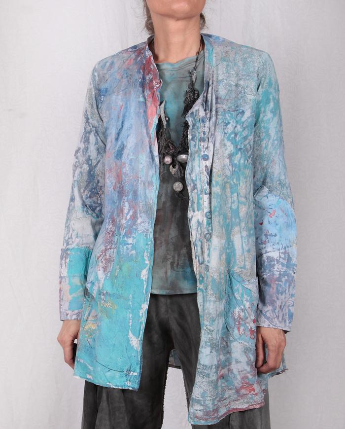 lightweight mixed cottons watercolor jacket