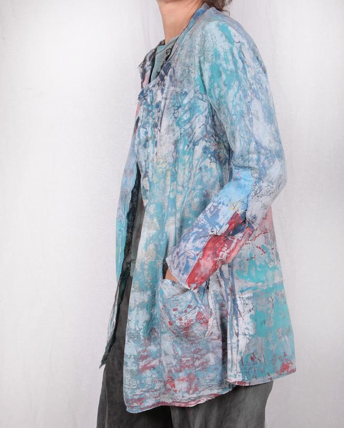 lightweight mixed cottons watercolor jacket