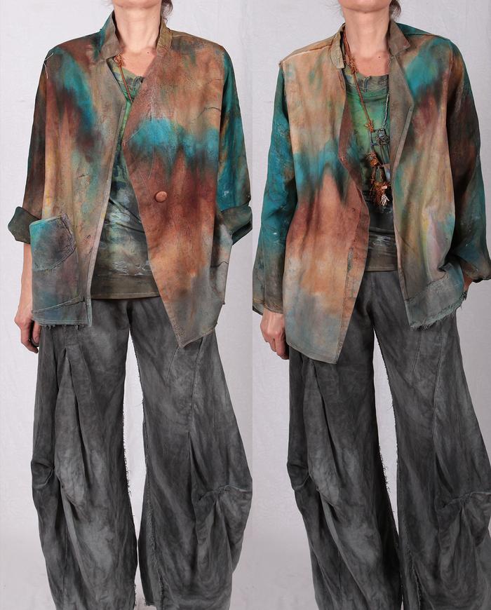 ArttoWear by Tatiana Palnitska reversible silk and cotton hand