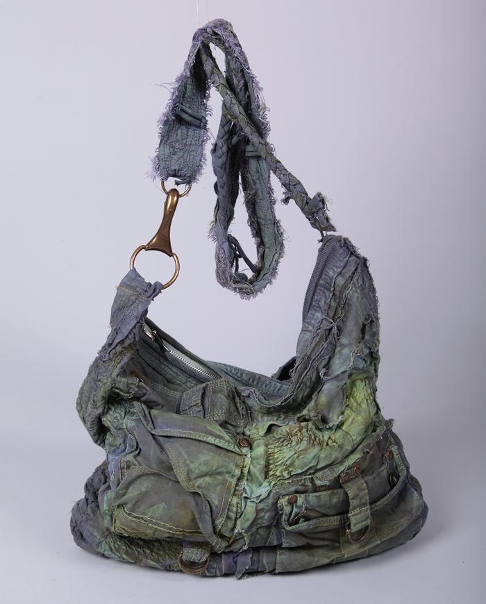 distressed funky detailed large boho handbag