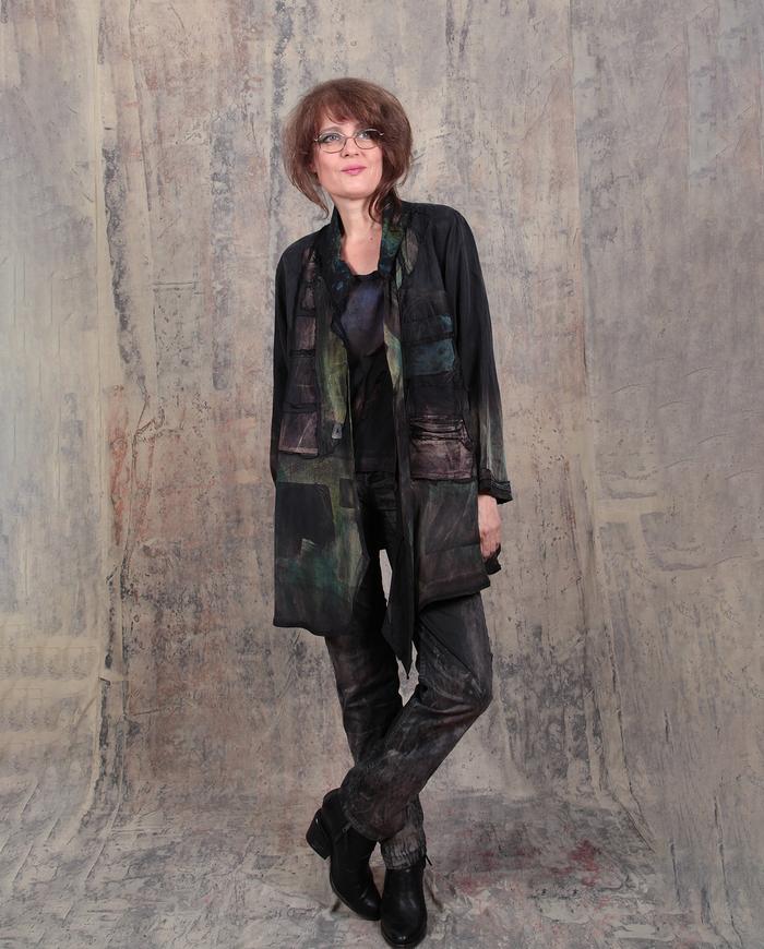 'hints of nature' drapey lightweight jacket
