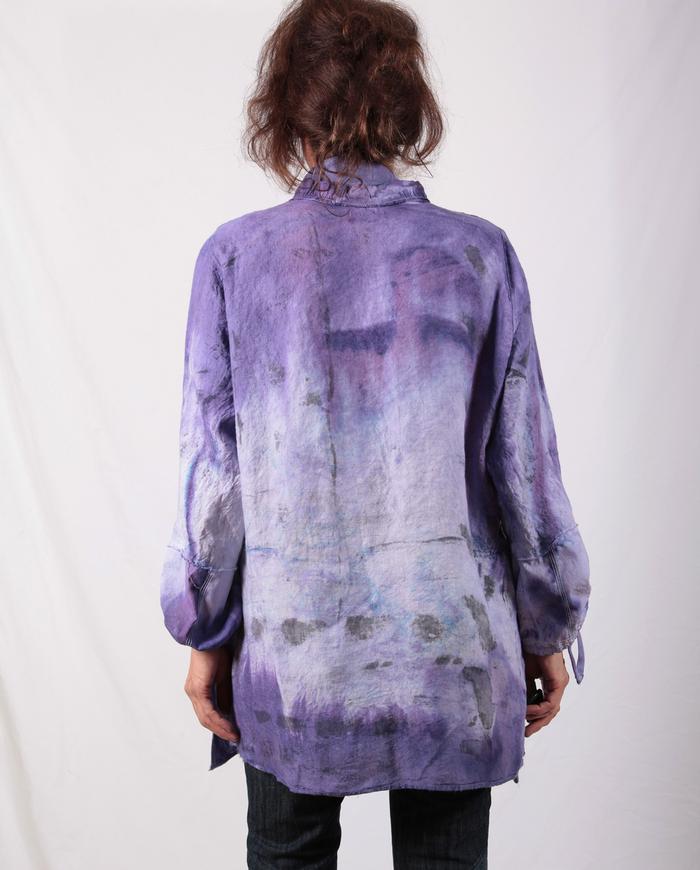 Belgian linen playful hand-painted jacket