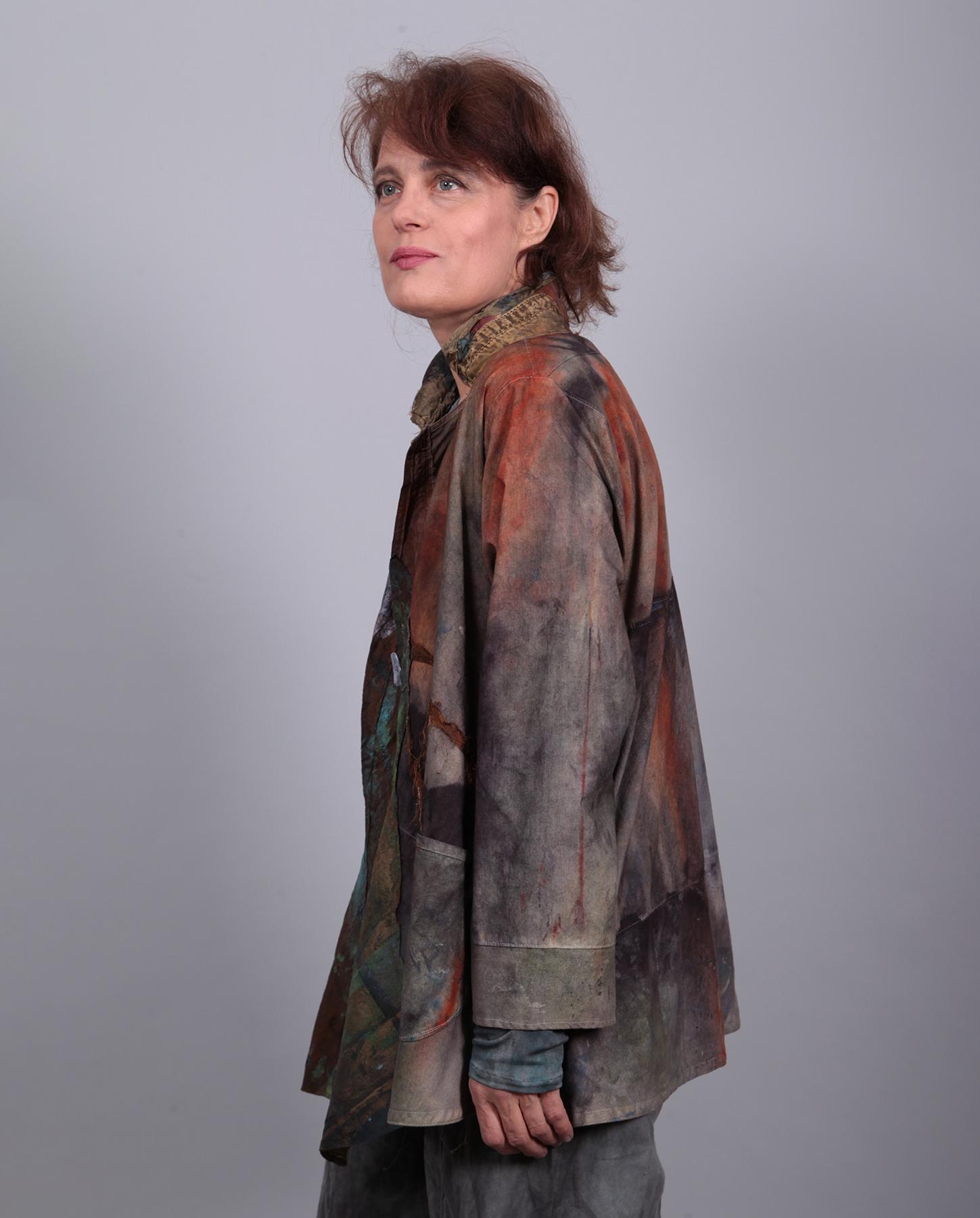 ArttoWear by Tatiana Palnitska mixed fabrics handpainted