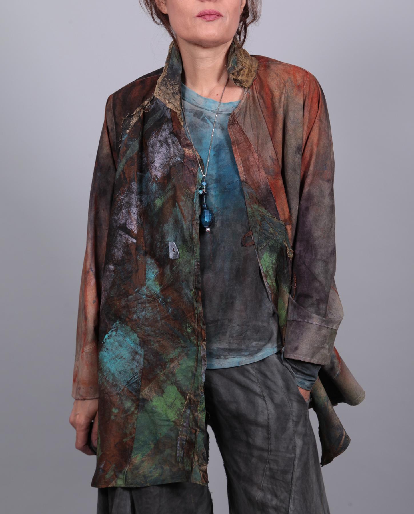 ArttoWear by Tatiana Palnitska mixed fabrics handpainted