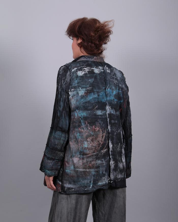 'ripples on demand' hand-painted textured vest