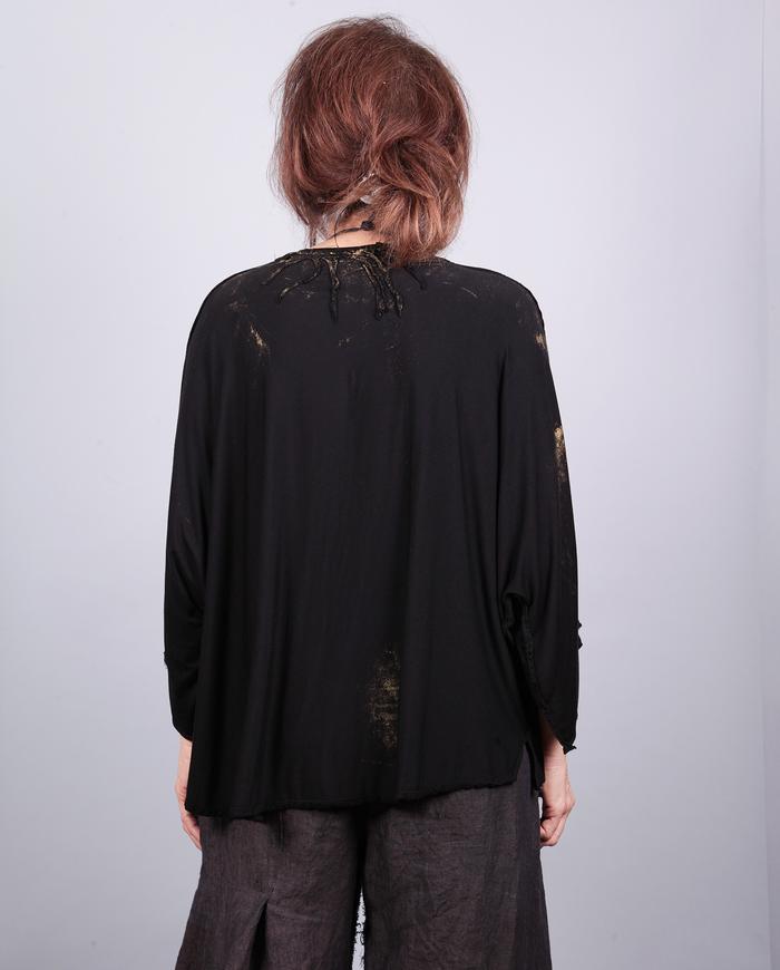 'oh no you don't' one size soft drapey black top