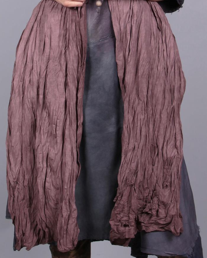 'extra lengths' crinkled batiste mauve scarf or shawl