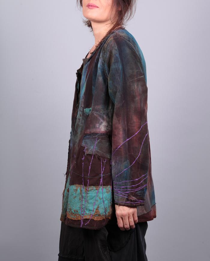 'precious gems' detailed wearable art jacket