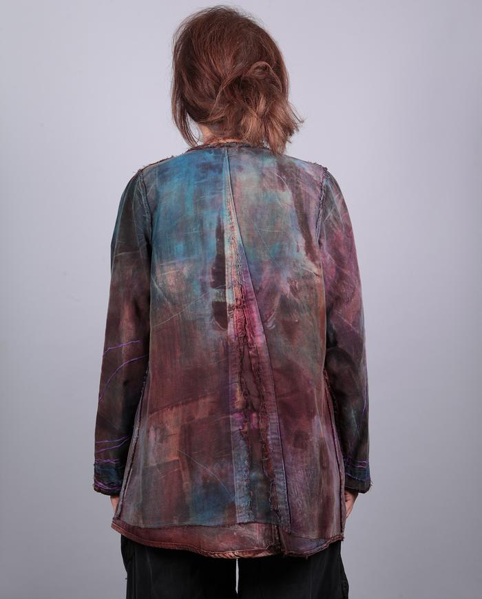 'precious gems' detailed wearable art jacket