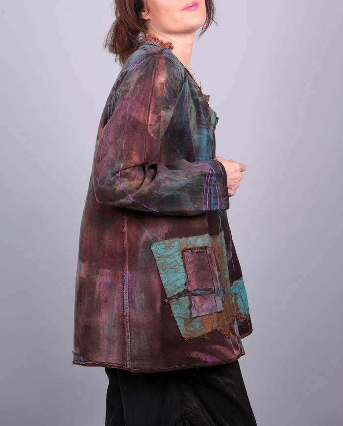 'precious gems' detailed wearable art jacket