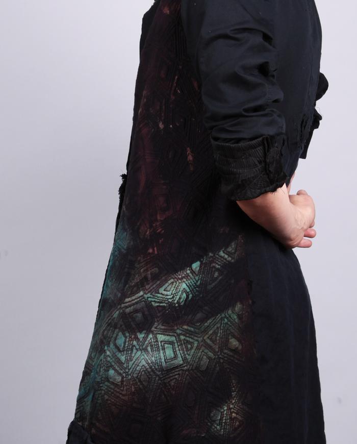 'mix it all up' patchwork snap-front kaftan