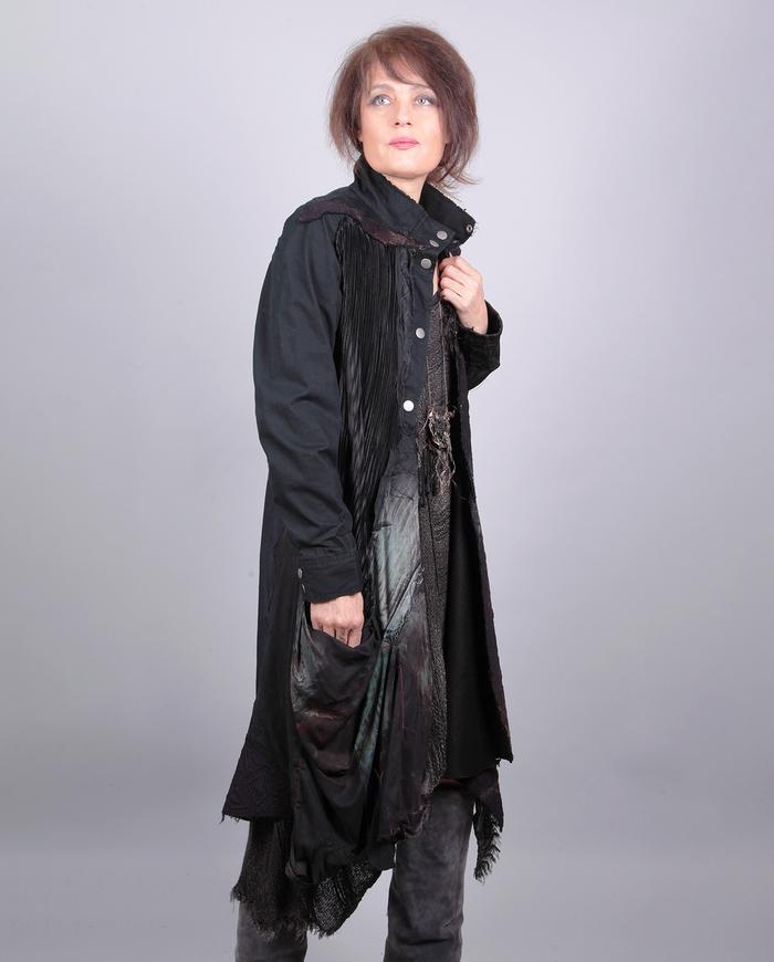 'mix it all up' patchwork snap-front kaftan