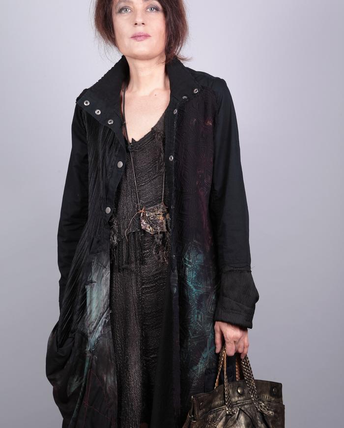 'mix it all up' patchwork snap-front kaftan