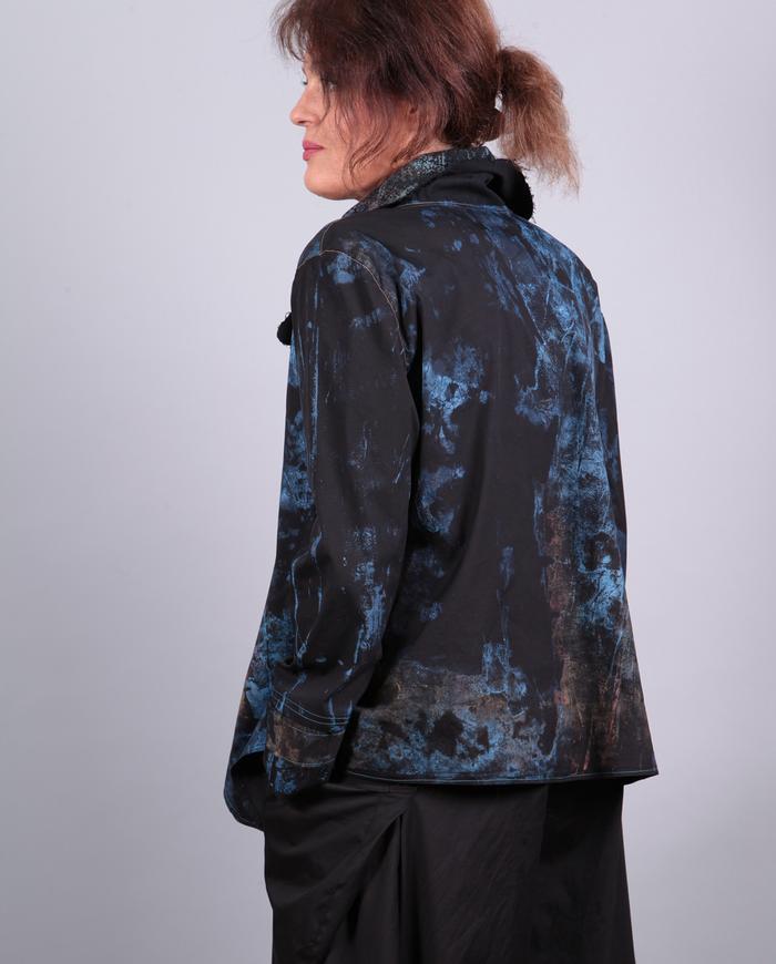 'road less traveled' lightweight cotton wearable art jacket