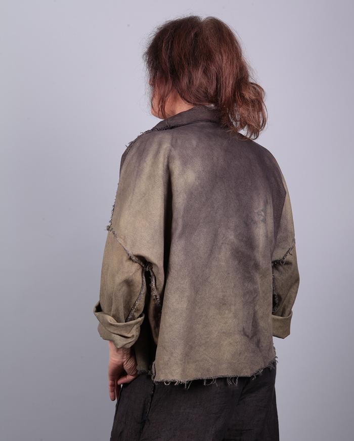 'now or never' one-size ombre canvas jacket