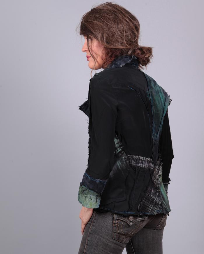 'in short' highly detailed patchwork jacket