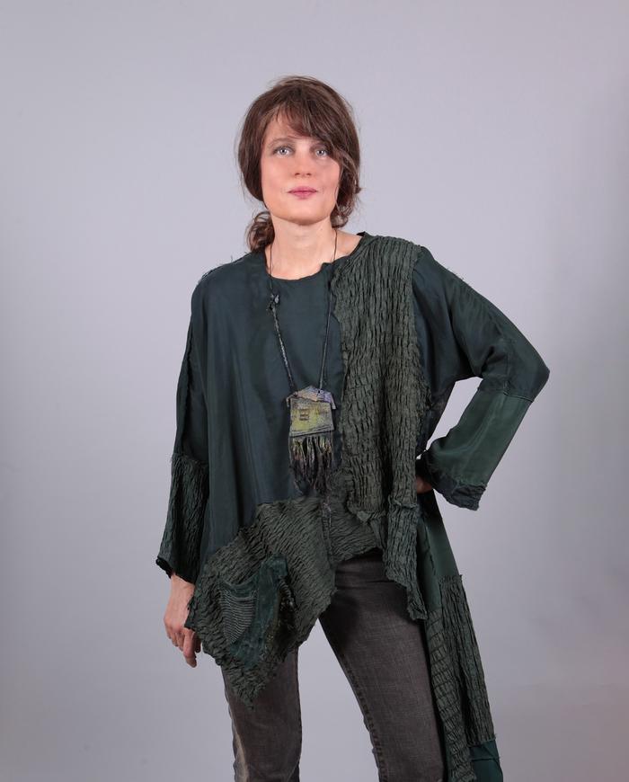 'swing time' one-size pine green top