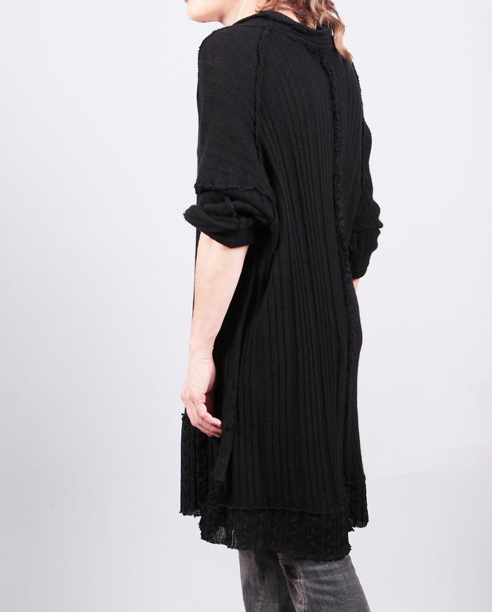 'wrap me in cozy' long oversized black cashmere sweater dress