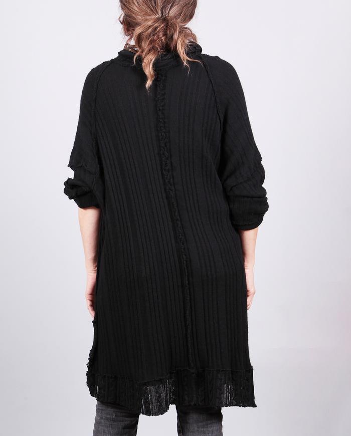 'wrap me in cozy' long oversized black cashmere sweater dress