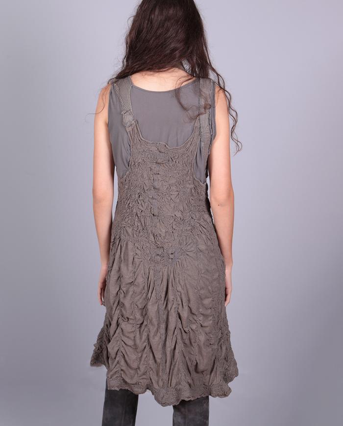 'lost in texture' super detailed knit mini dress