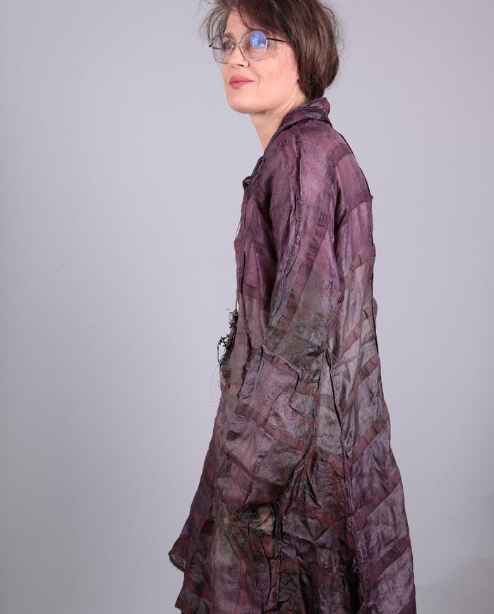 'un-antique me' textured hand-dyed silk tunic or dress