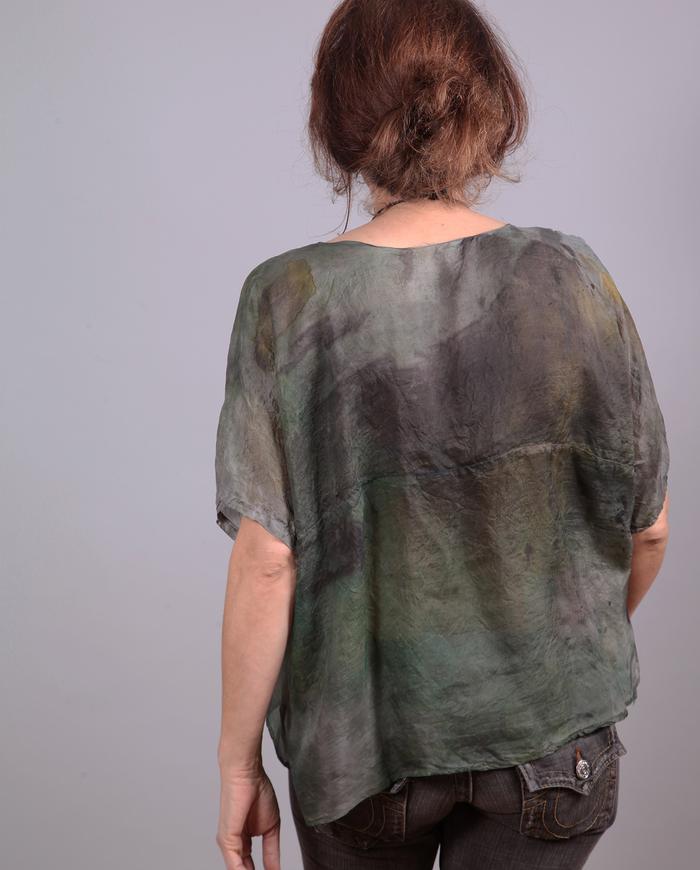'lift me up' weightless hand-painted silk top