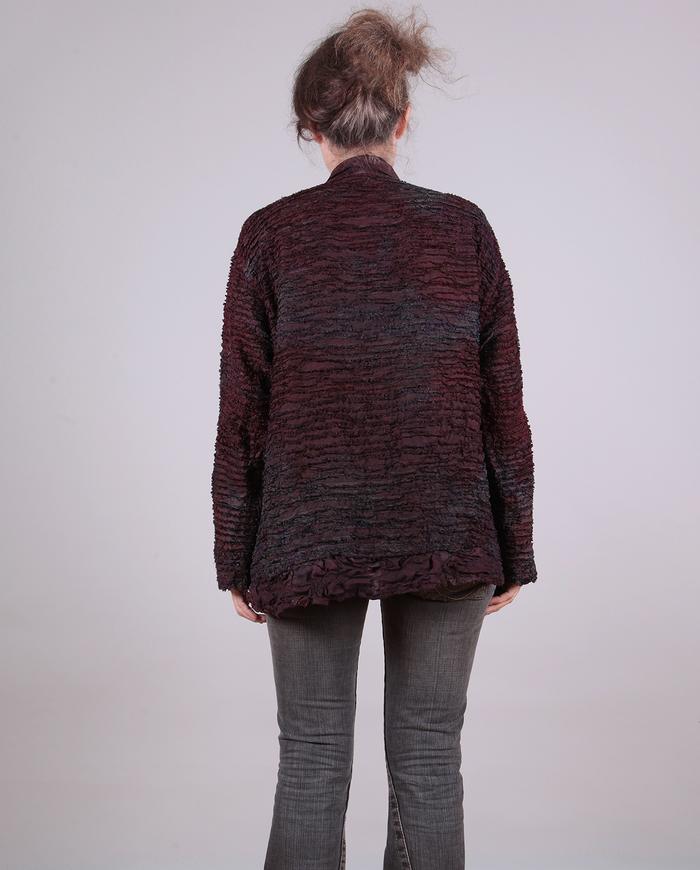 'ripples and bumps' fully textured deep burgundy jacket