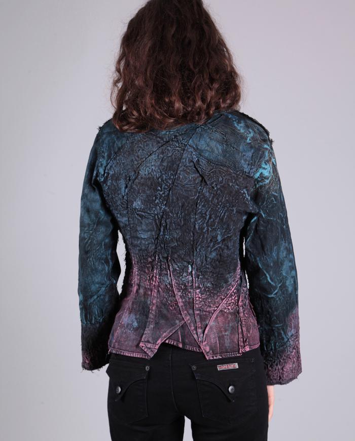 'structured elegance' fitted reversible fully embroidered jacket