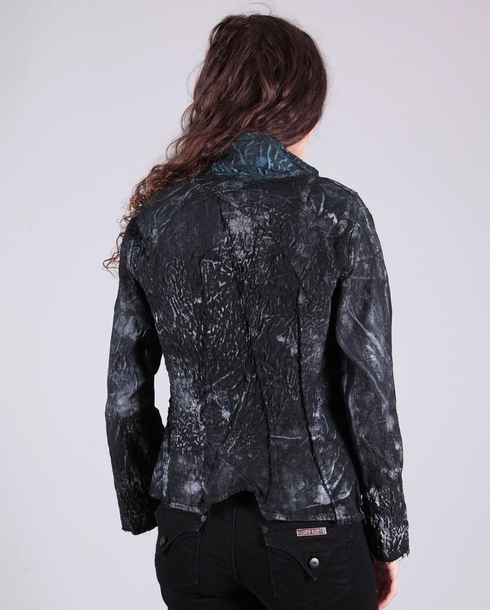 'structured elegance' fitted reversible fully embroidered jacket