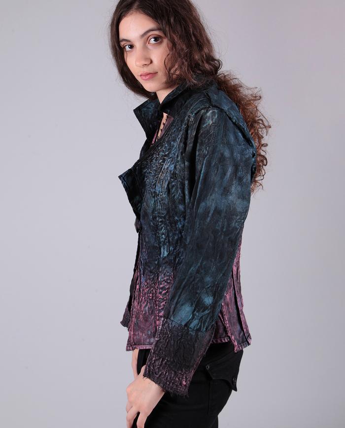 'structured elegance' fitted reversible fully embroidered jacket