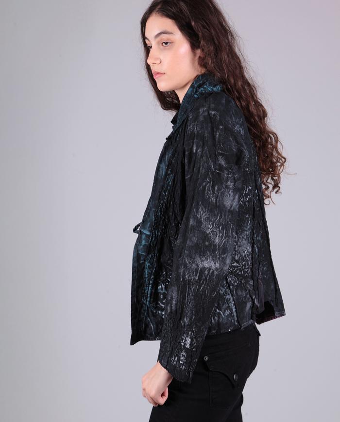 'structured elegance' fitted reversible fully embroidered jacket