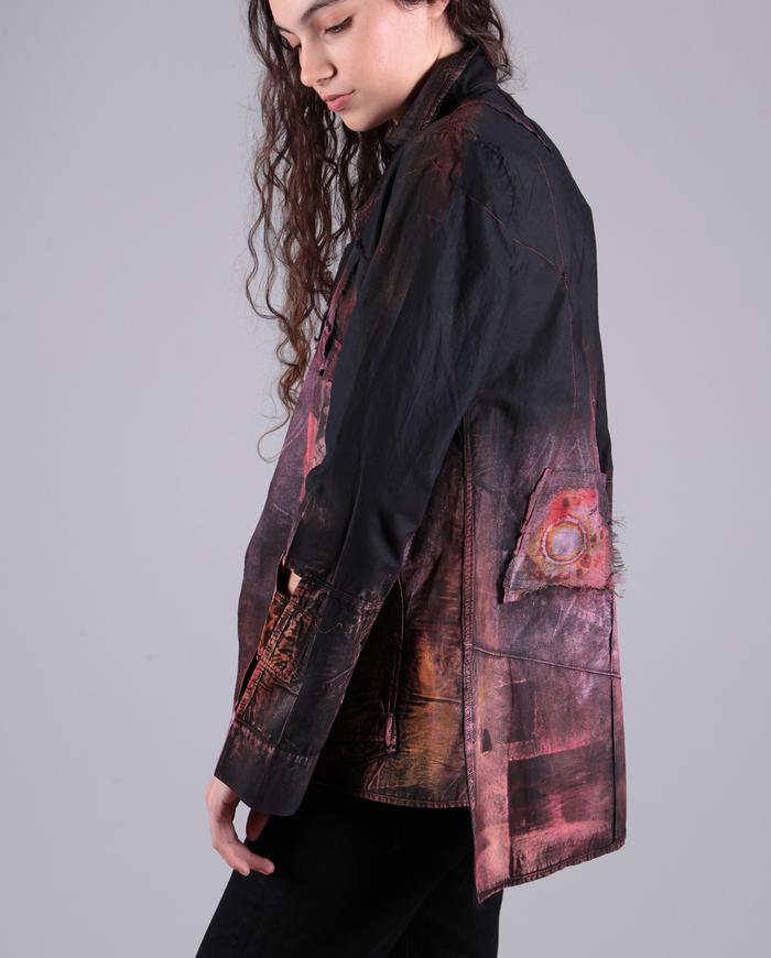 'in the pink' asymmetrical lightweight detailed jacket