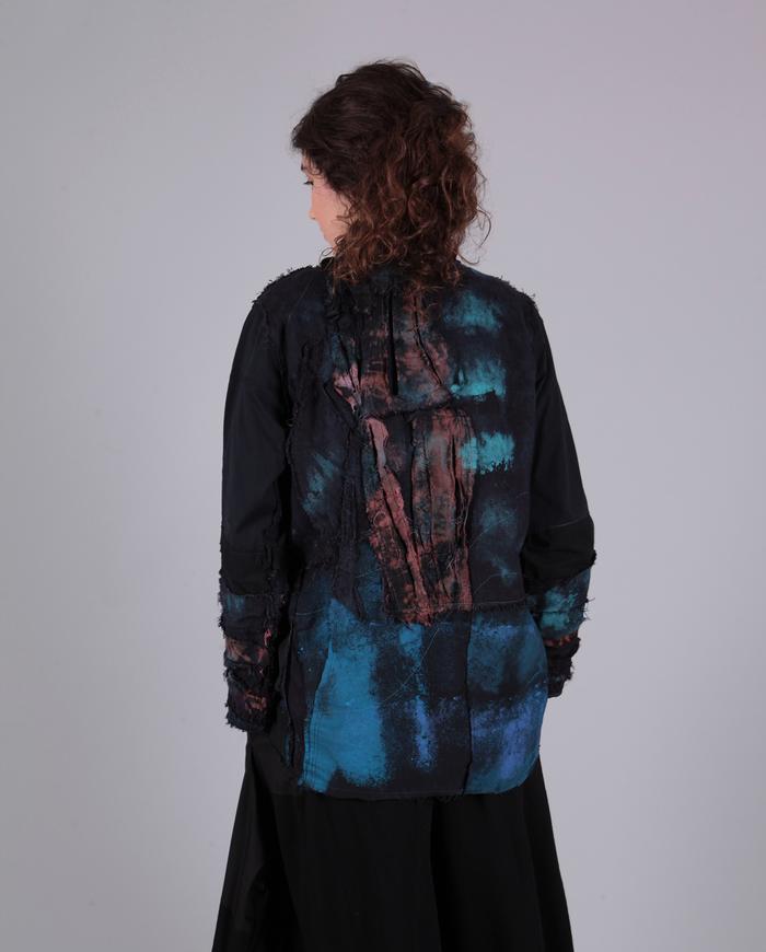 'blue lagoon' art-to-wear dreamy jacket
