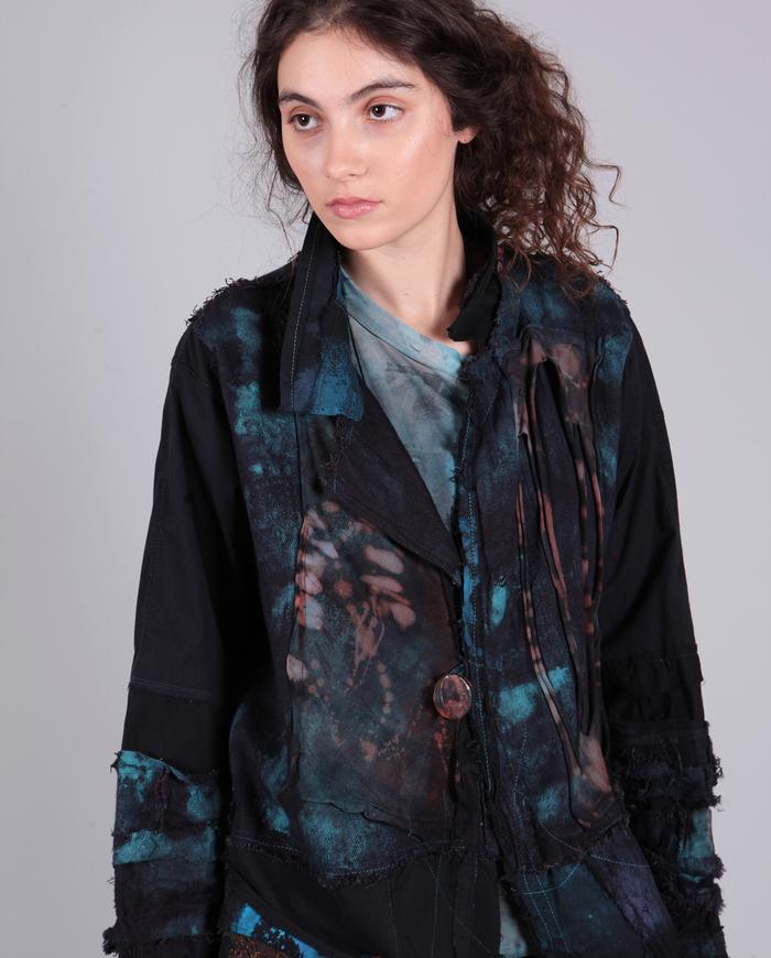 'blue lagoon' art-to-wear dreamy jacket