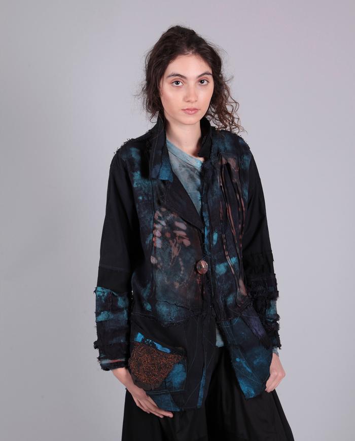 'blue lagoon' art-to-wear dreamy jacket