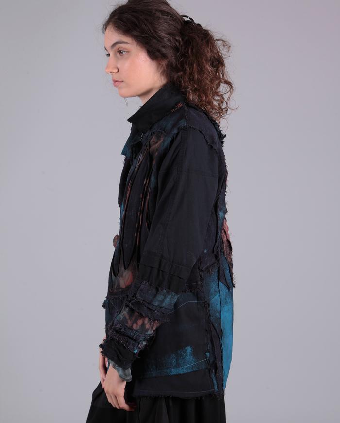 'blue lagoon' art-to-wear dreamy jacket